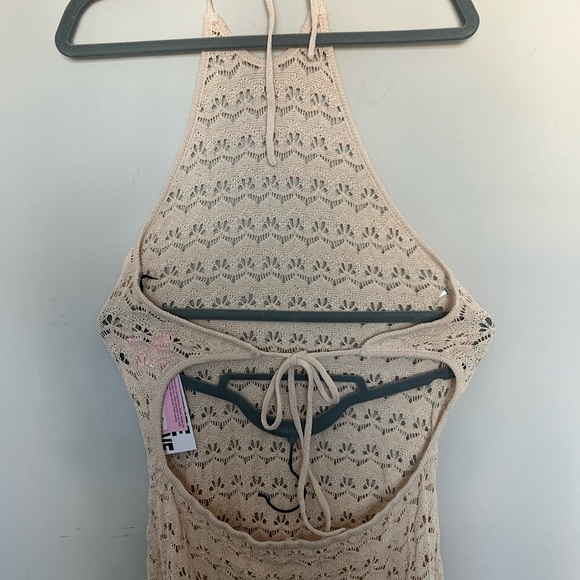 Future Collective Alani Noelle Crochet Midi Hem Boho Dress Cover up Festival NWT - Picture 3 of 6